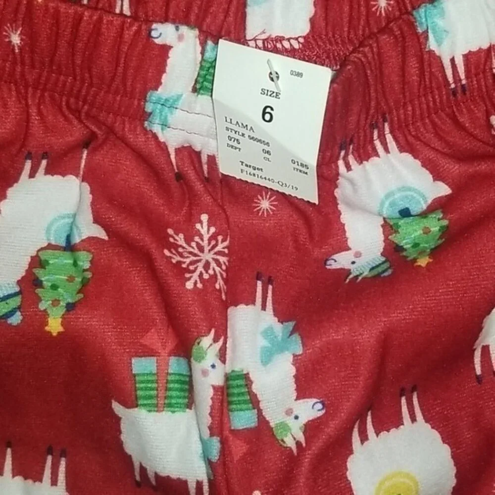 Kids Holiday Llama Pajama Pants (Size S) - Picture 5 of 5